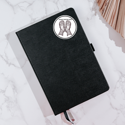 "Hawai'i Winter Gear" sock and slippah stickah